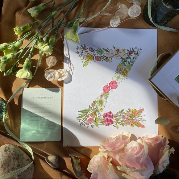 Hattie Darling - Monogram Art Print - Z - 8x10” - Picture 1 of 1